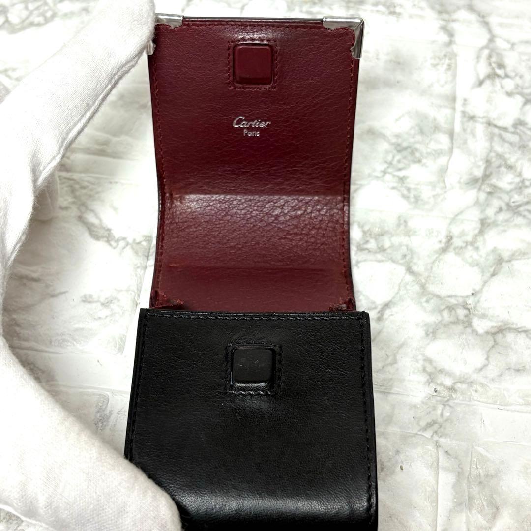 カルティエ　レザー　シガレットケース　革　小物入れ　カードケース　たばこ入れ