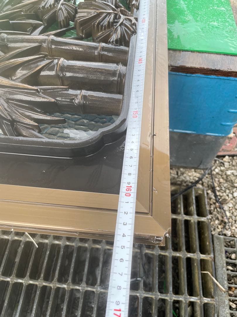 金属彫り 松竹梅 アルミ門扉欄間 164cm 15.5kg