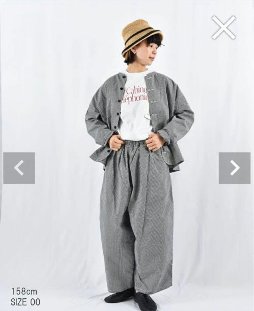 フレンチブリュ別注ORDINARY FITSボールパンツコットンリネンチェック