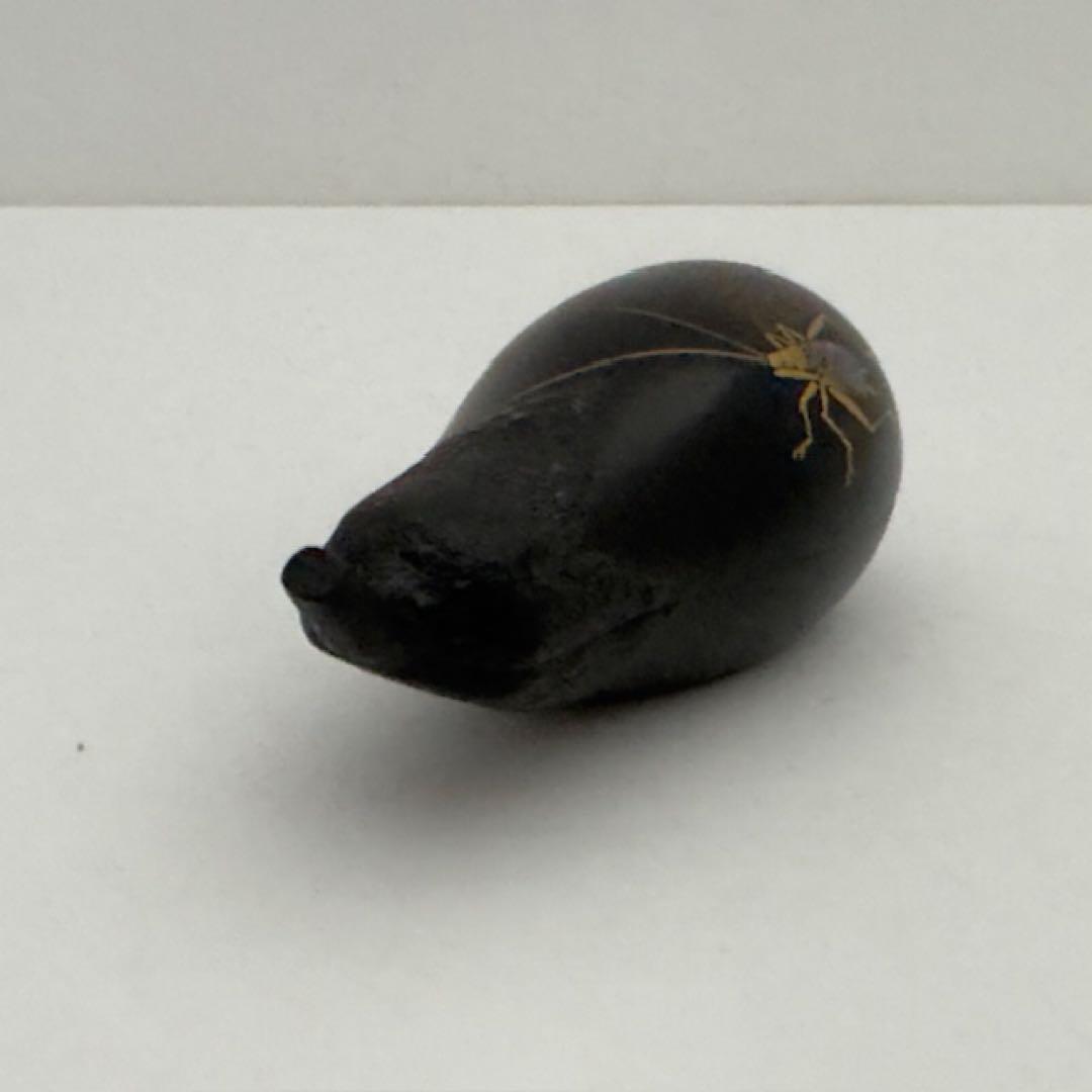 茶道具 中村孝也 鈴虫蒔絵 茄子香合 共箱 茶道