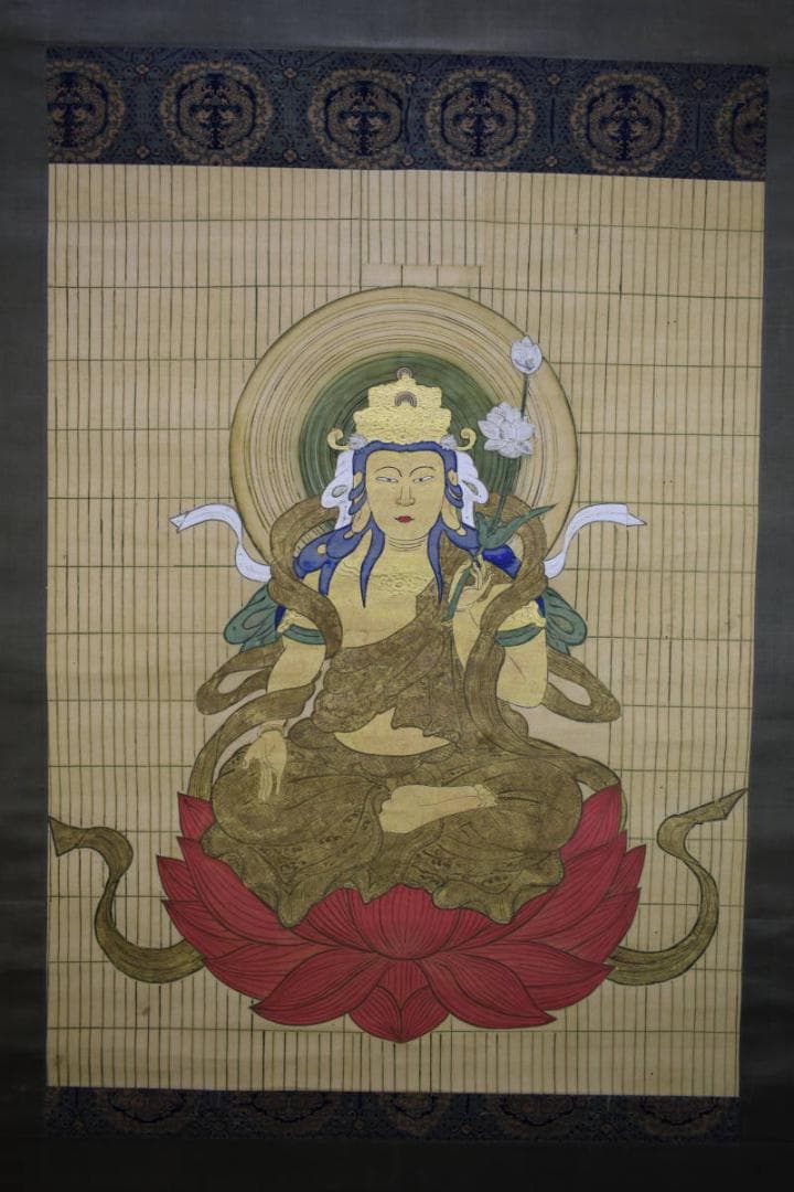 不詳/作者不明/佛画/仏画/観音図/絹表装/大幅/布袋屋掛軸HH-435