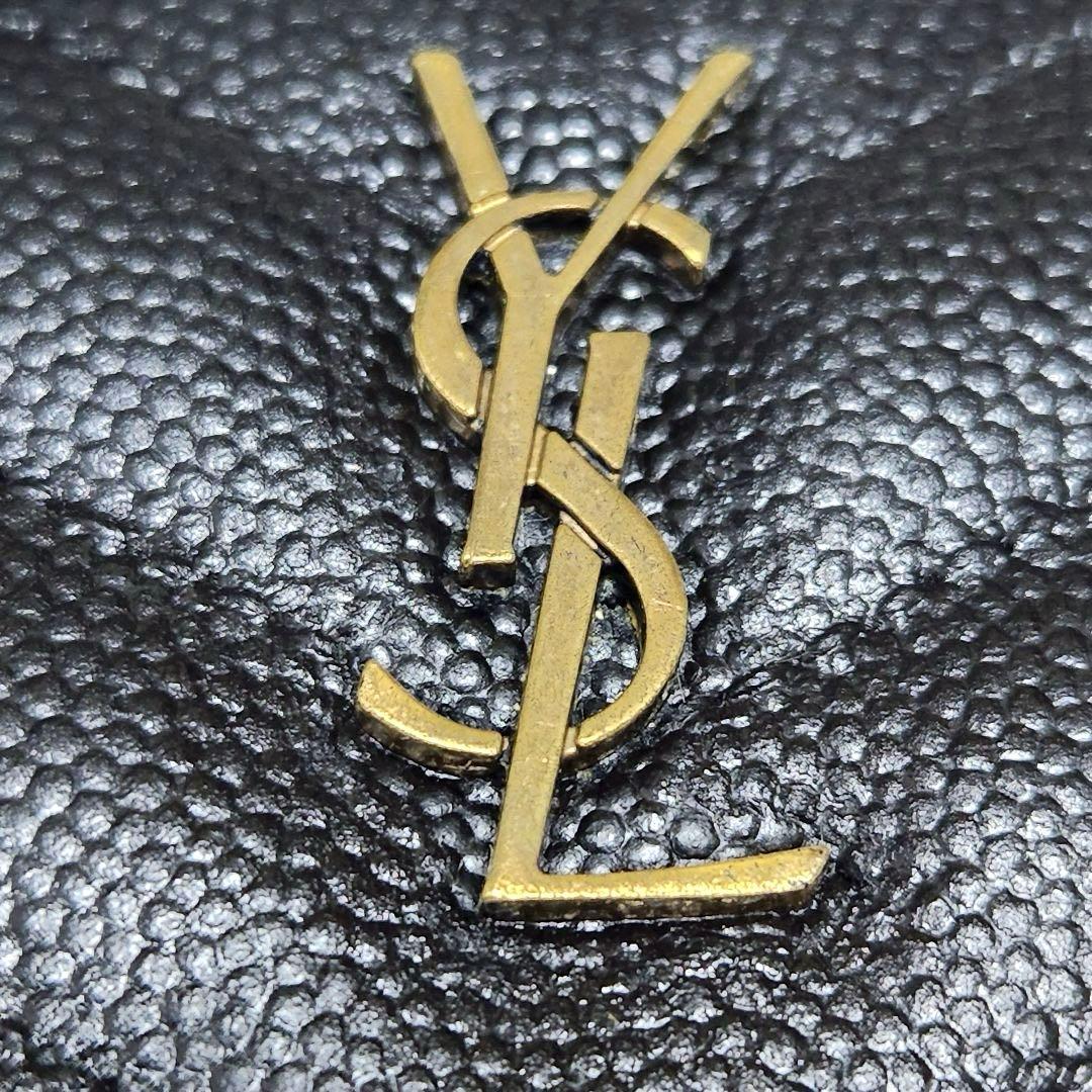 ✨極美品　現行デザイン✨サンローラン　三つ折り　カサンドラ　キャビアスキン