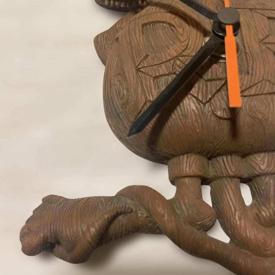 超希少】【美品】ラットフィンク Rat Fink木製彫刻 時計 木彫り 壁掛け