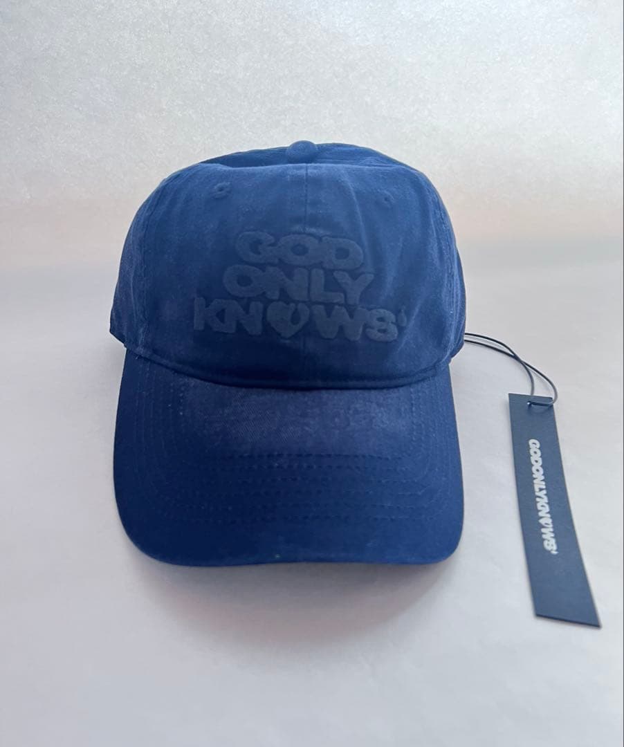 岩田剛典 GOD ONLY KNOWS LOGO CAP NAVY