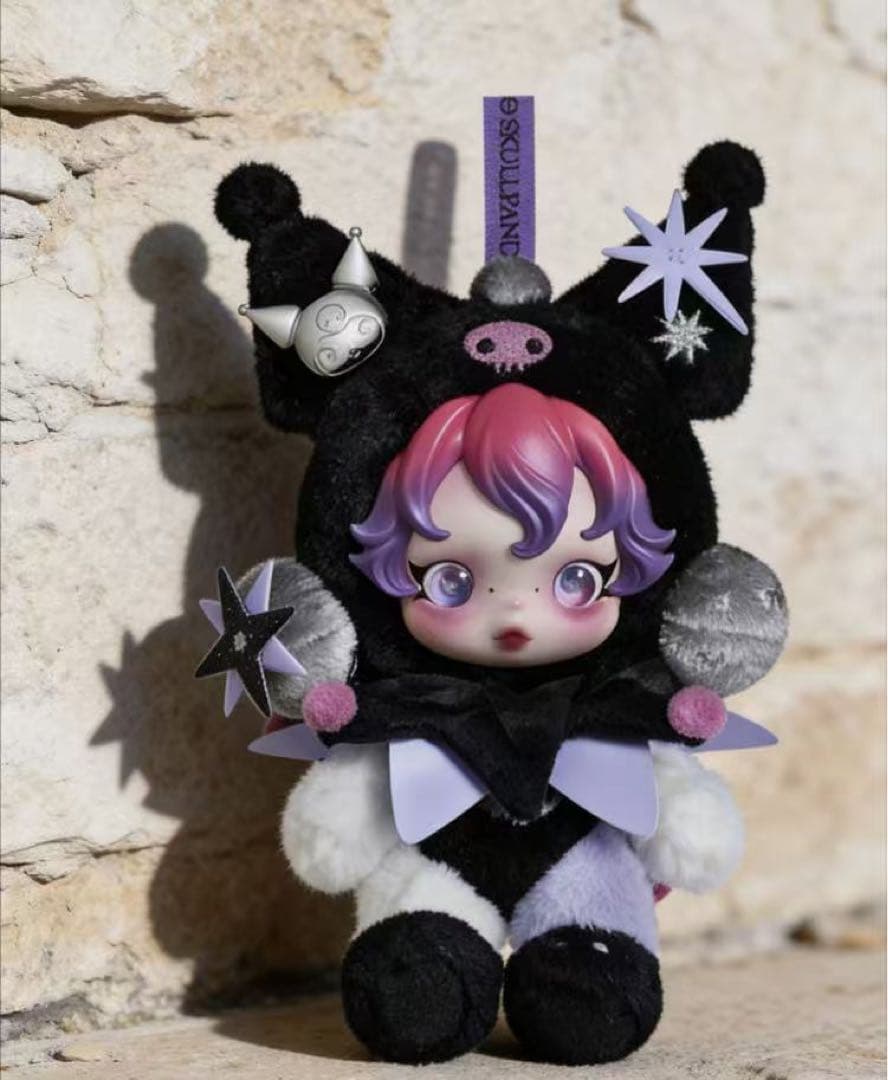 SKULLPANDA × KUROMI Plush ぬいぐるみペンダント クロミ