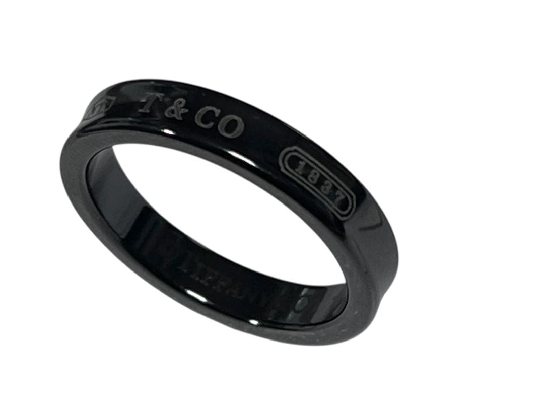 約15号Tiffany ティファニー 1837 ナロー リング ブラック チタン