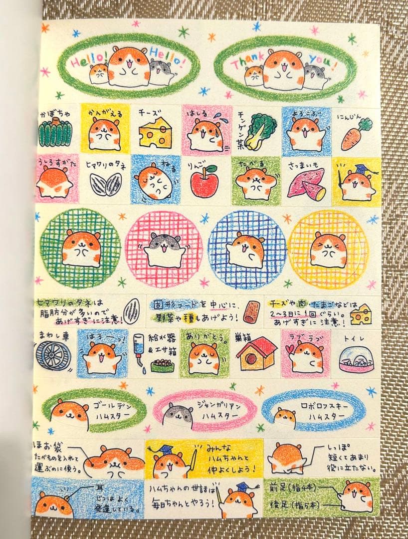 クラックス 平成レトロ ハムちゃんなんでも大百科 メモ帳 シール付き