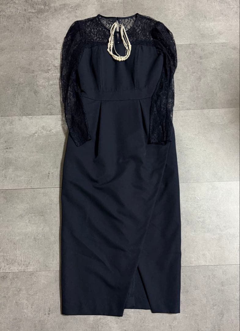 本日限定価格★ラグナムーン オケージョン スリーブレースカッティングドレス M