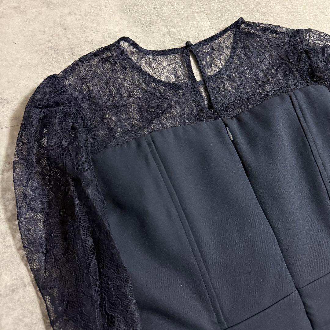 本日限定価格★ラグナムーン オケージョン スリーブレースカッティングドレス M