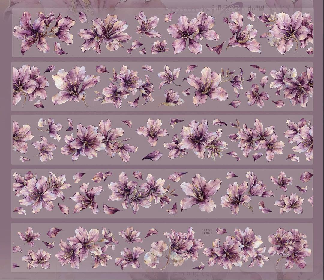 ⭐️SALE⭐️小白家文創《紫荆花》海外マスキングテープ　マステ 【2511】