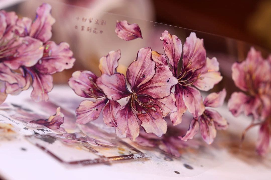 ⭐️SALE⭐️小白家文創《紫荆花》海外マスキングテープ　マステ 【2511】