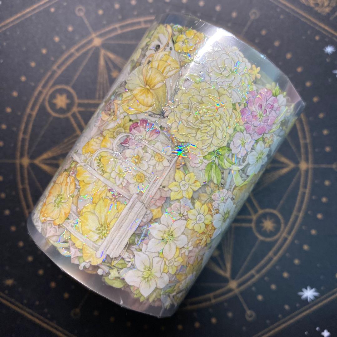 7661】海外 マステ 3/5/巻売り 貝殻光マスキングテープ お花系