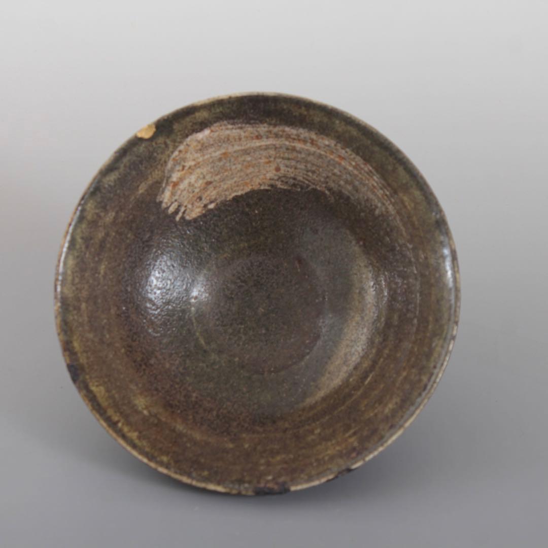 初雪」はけめ 茶碗 加藤石春 茶道具 古美術 古道具 アンティーク