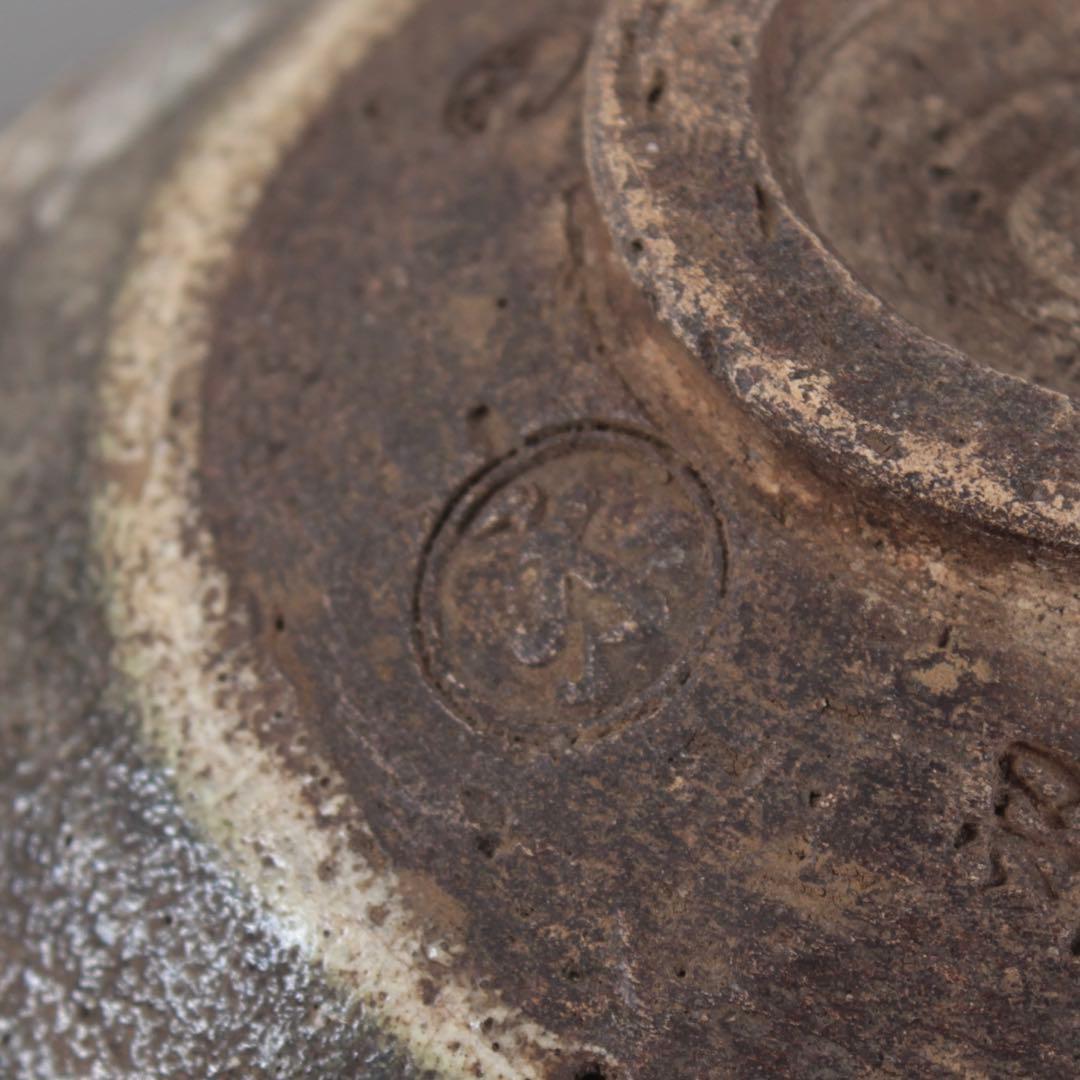 初雪」はけめ 茶碗 加藤石春 茶道具 古美術 古道具 アンティーク