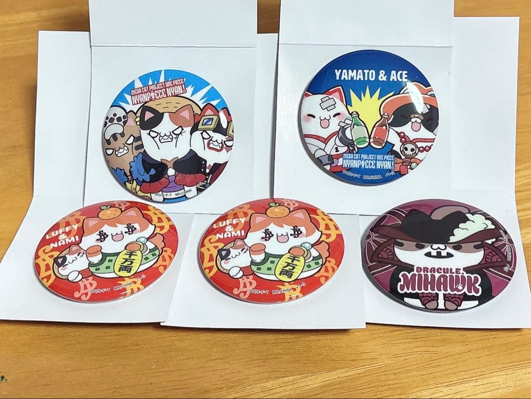 ワンピース ニャンピースニャーン！ 缶バッジコレクション 5点セット