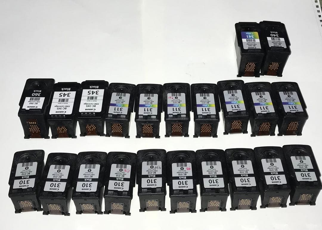 使用済み空インク】Canon純正インクカートリッジ 各種類 合計22個