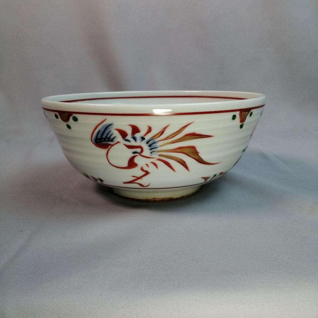 【茶道具】久世久宝造 赤絵菓子器　菓子器143