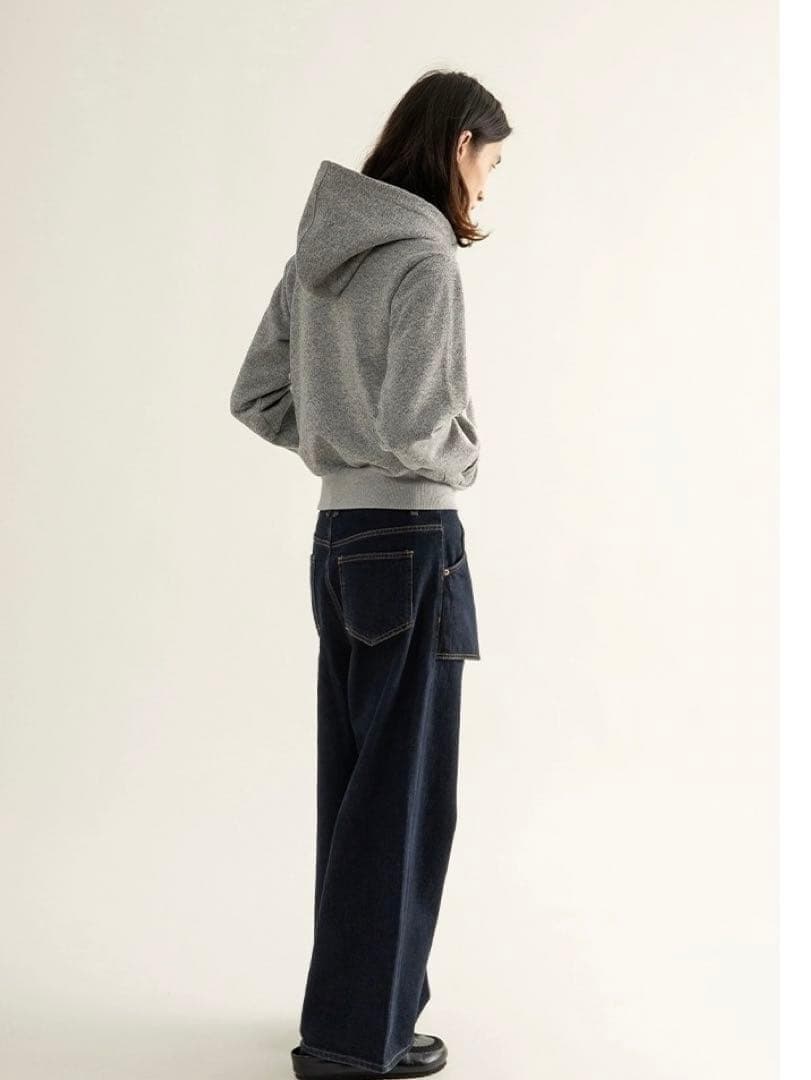 CONP 短丈リンゴパーカーフーディー Boxyfit ダメージ加工