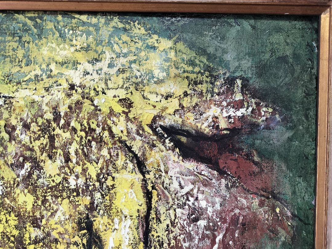 ♢稲石永吉 昭和41年 抽象画 油絵