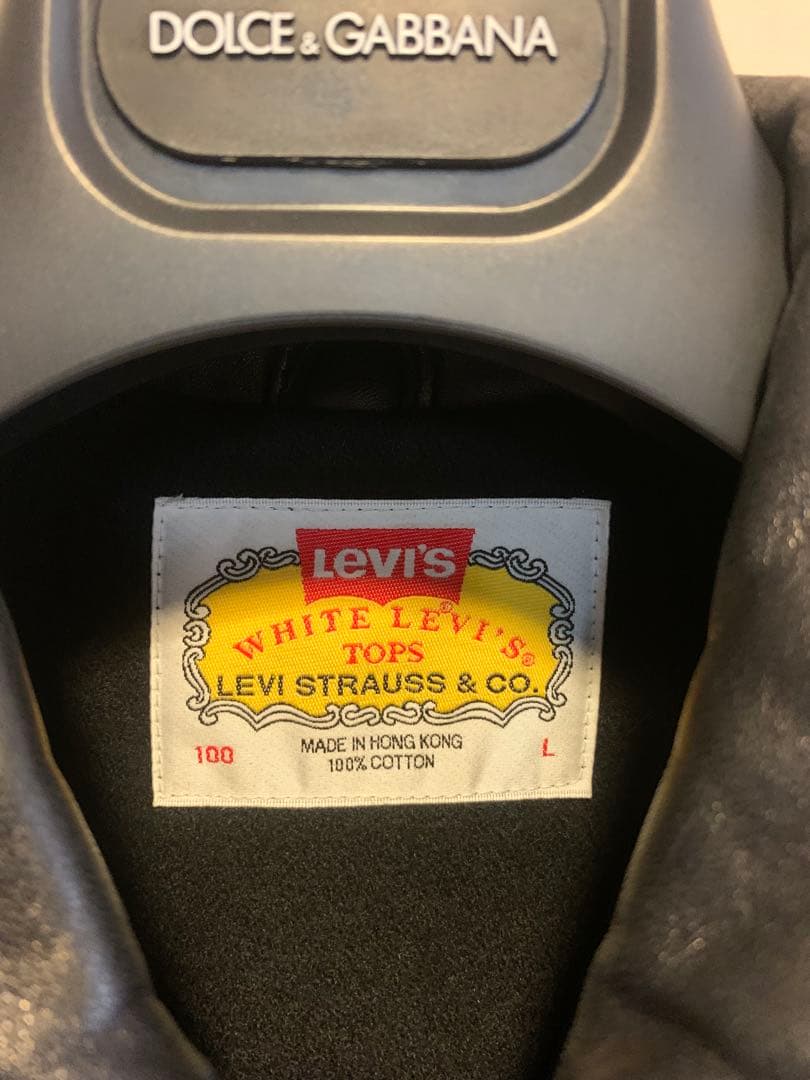 希少本物美品高級羊ラムレザーホワイトLEVI´Sリーバイスライダース