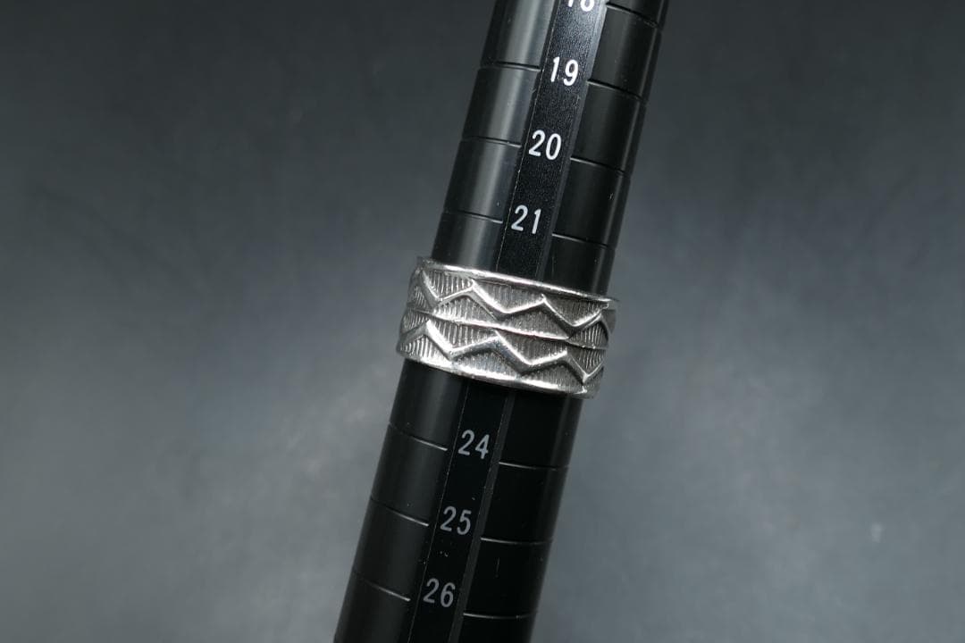 美品　22号　ナバホ　ヘンリーマリアーノ　スタンプワーク　リング　指輪