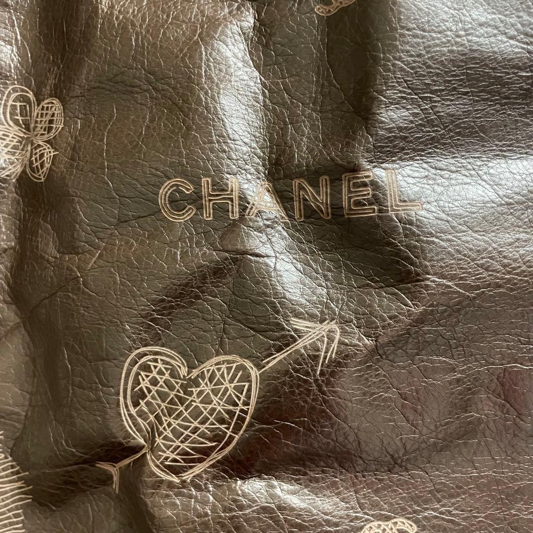 シャネル CHANEL レザースカート ブラウン