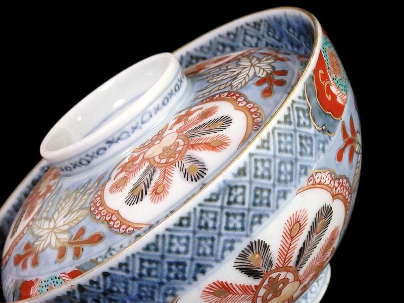 古伊万里 薄瑠璃 染錦 孔雀の図 大振蓋茶碗 F200AS-CTe - メルカリ