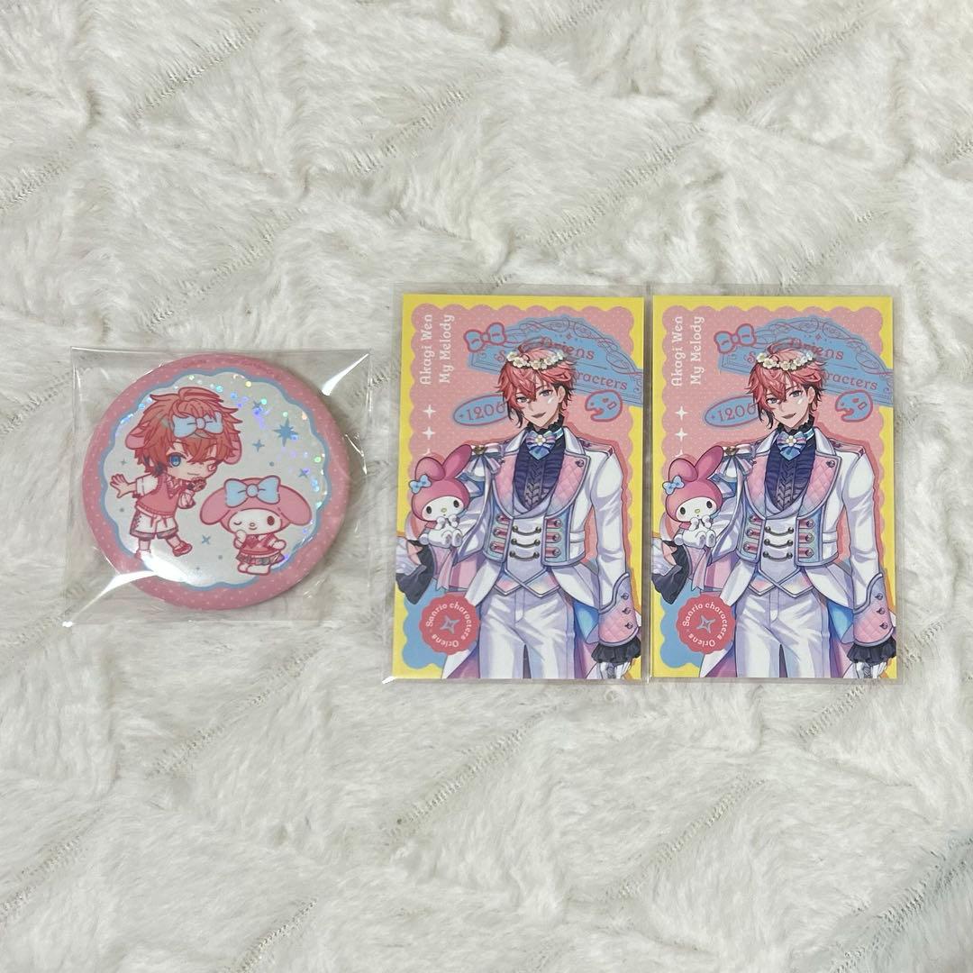 Oriens×サンリオキャラクターズ】 赤城ウェン チェキ 缶バッジ - メルカリ