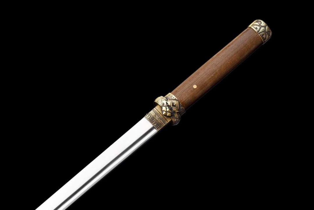 【虎頭直刀】古兵器 武具 刀装具 日本刀　模造刀 居合刀 武士道 鑑賞用 美術刀