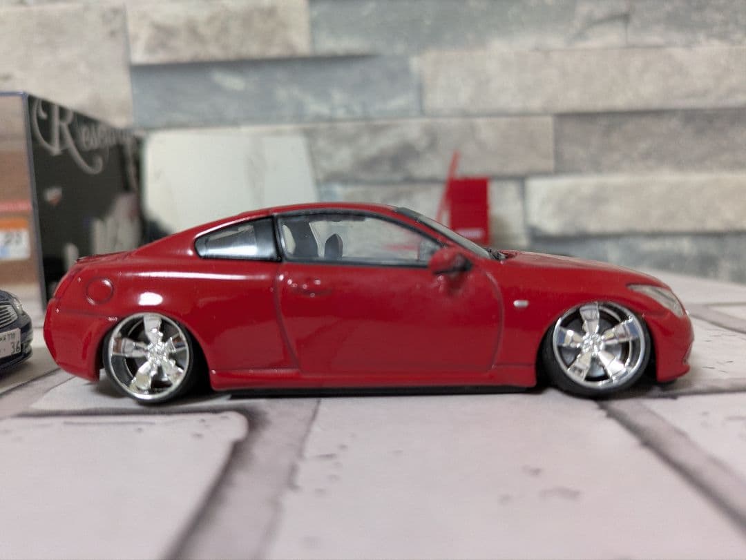 1/43 V36スカイライン クーペ+セダン+ジオラマケース 改造ミニカー