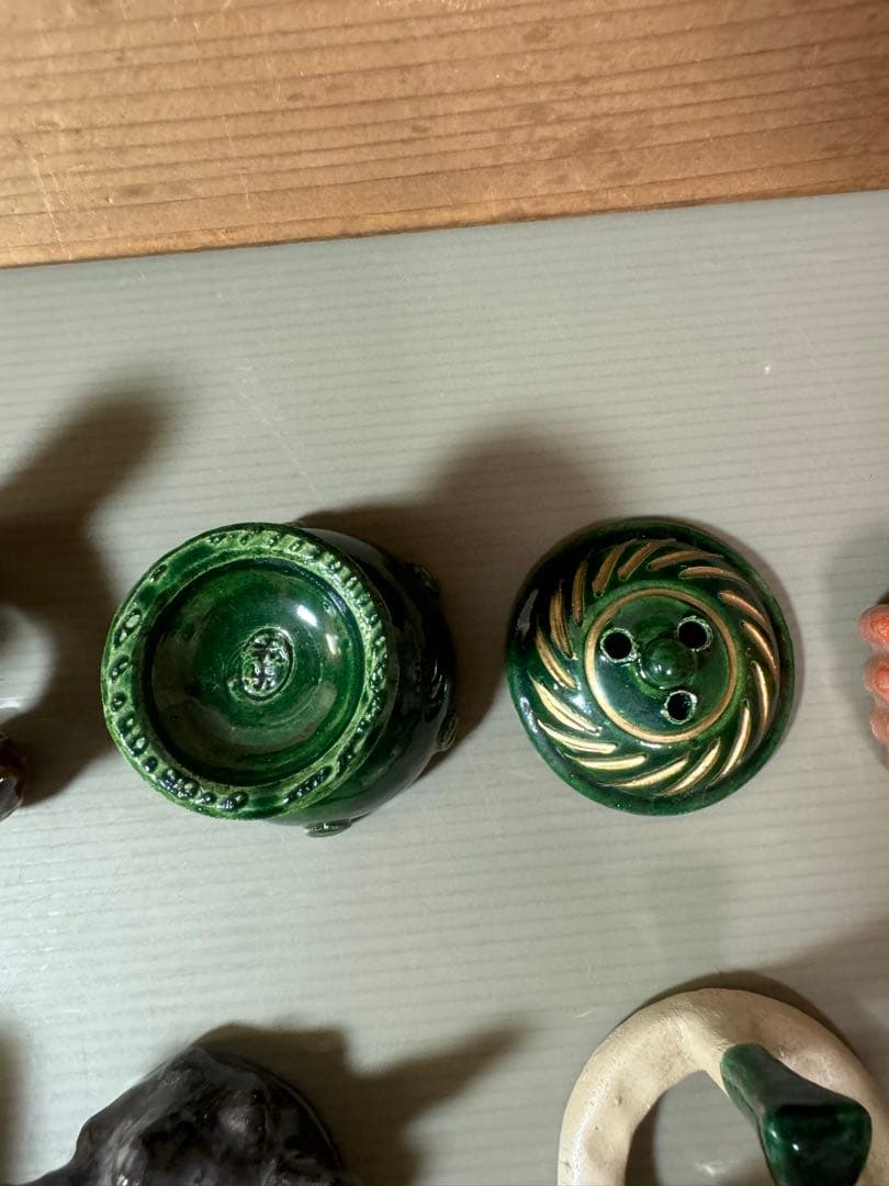 2885 川崎和楽作 楽七種 蓋置 7客 茶道具