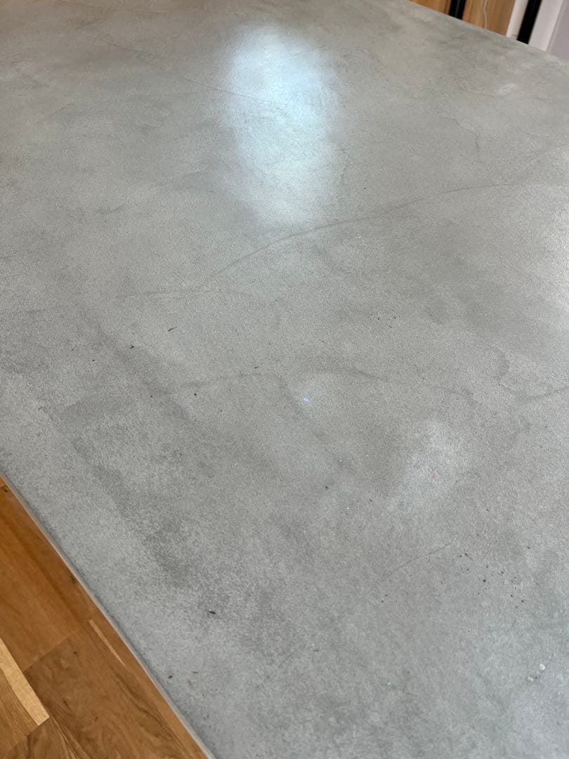 モールテックス ダイニングテーブル 長方形　コンクリート アイアン脚