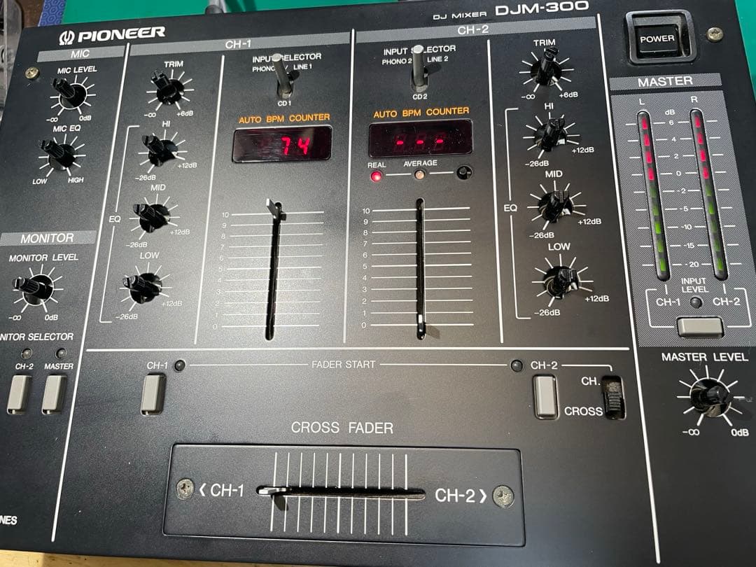 pioneer dj パイオニア DJM-300 ブラック フェーダーメンテナン