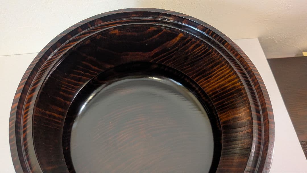 『三浦松香』鮟鱇水指　茶道具木製　岩国市　日本工芸会正会員　くりぬき