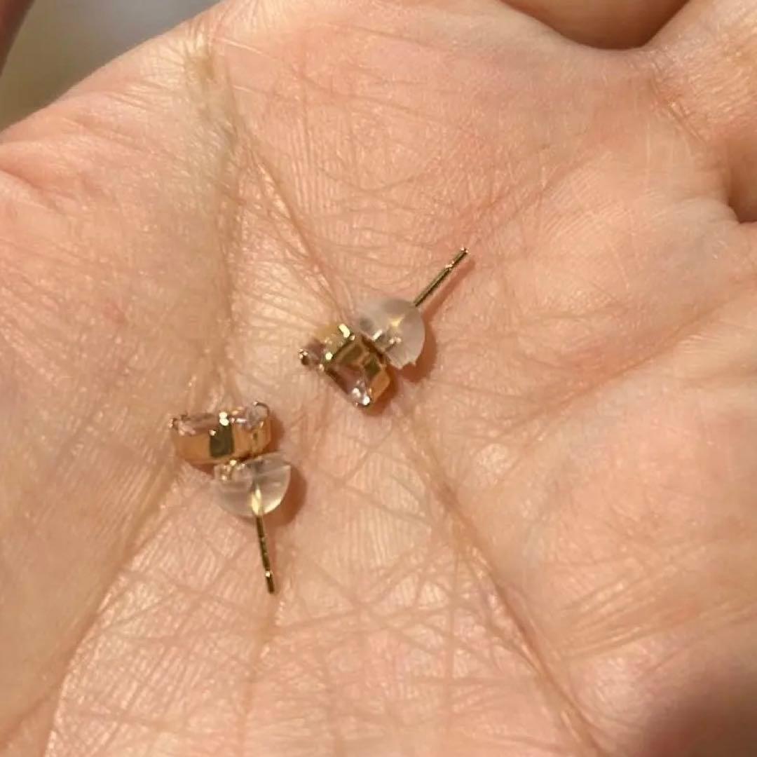 miiiii様　k18PG モルガナイト 1.0ct ピアス