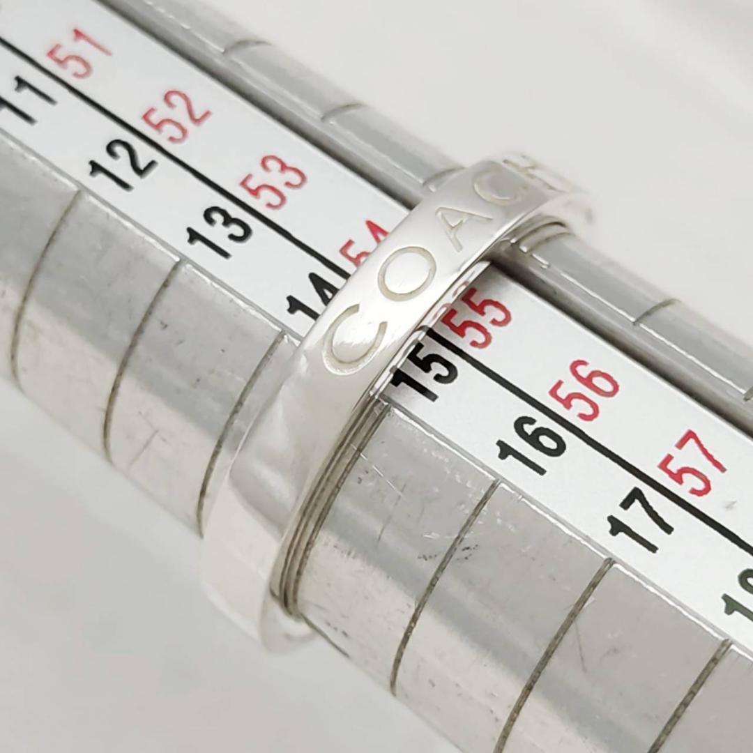 【極美品】✨コーチ　リング14.5号　ロゴ ノーツ　シルバー　COACH　指輪