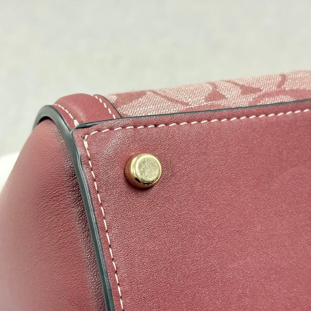 美品 COACH コーチ ハンドバッグ モーガン ショルダーバッグ シグネチャー