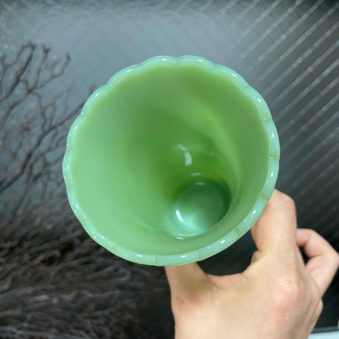 骨董 プレスガラス 人気 ファイアーキング ジェダイ フラワーベース