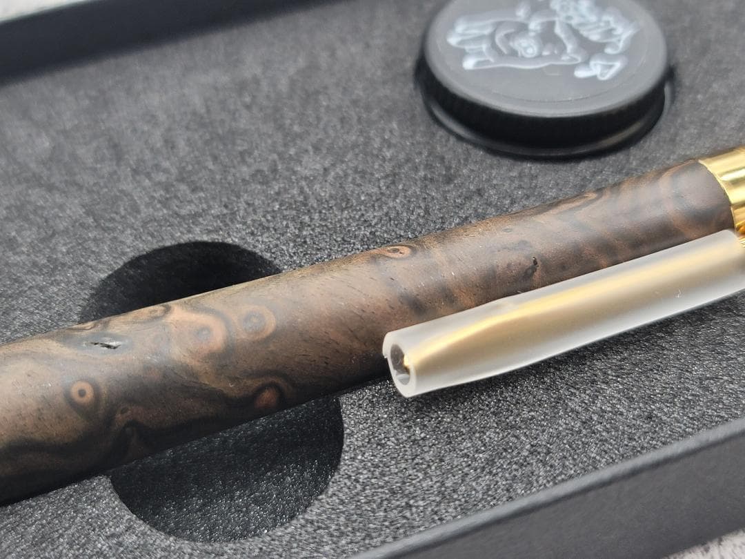 新品　こぶた工房　黒檀瘤　極上杢　シャープペンシル0.5