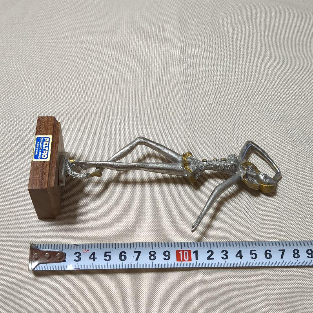 置物飾り物 ペルトロ 女性像 ヴィンテージイタリア製 ピューター