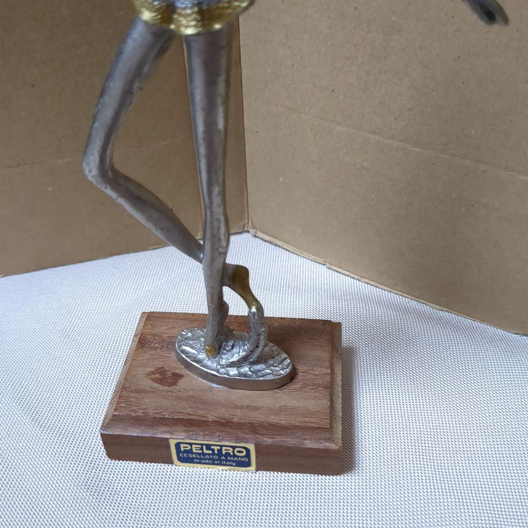 置物飾り物 ペルトロ 女性像 ヴィンテージイタリア製 ピューター