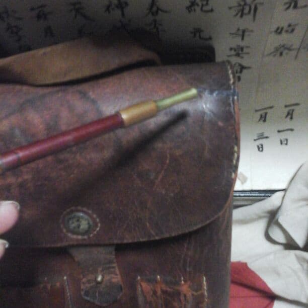 第二次世界対戦/通信兵革鞄/旧日本軍(ジャンク)