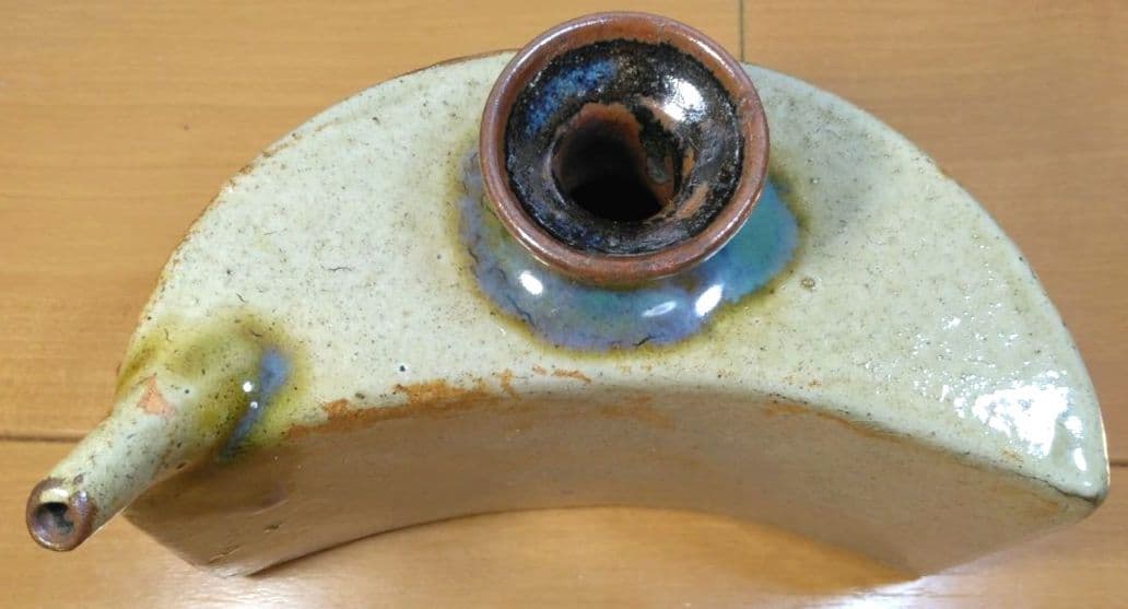 人間国宝 金城次郎 魚紋抱瓶 栞 共箱 壺屋焼 壷屋焼 やちむん