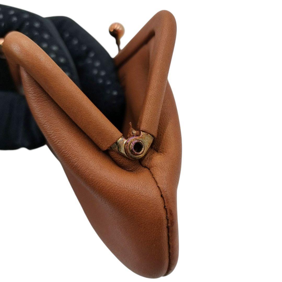 小物 Old Coach kiss lock coin purse Leather