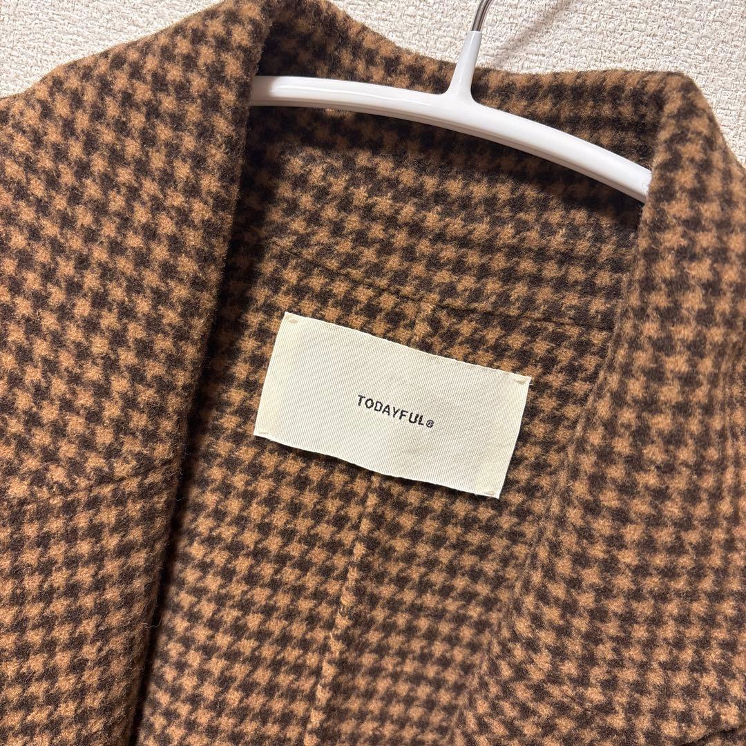 人気 商品 通販ファッション - s*o様 TODAYFUL チェック柄ロングコート 38
