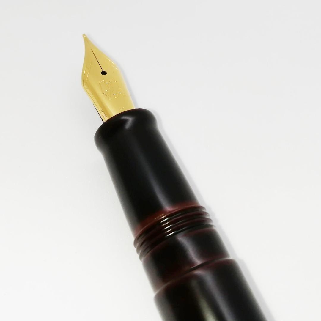 希少 長刀研ぎ セーラー万年筆 プロフィット ジャバラ 黒 長原宣義研ぎ