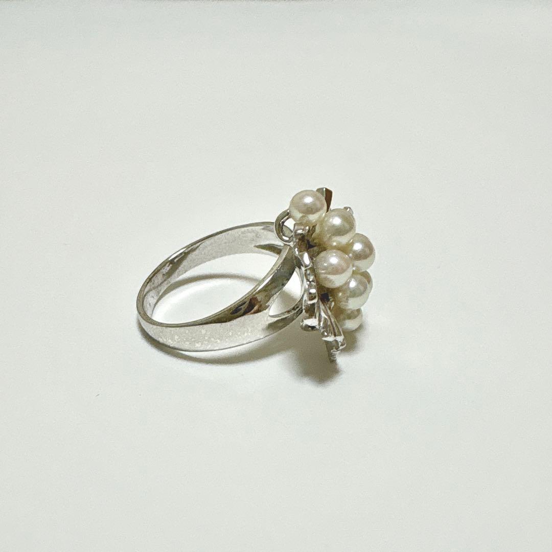 希少✨TASAKI タサキ あこや 本真珠 ベビーパール リング 11号 SV