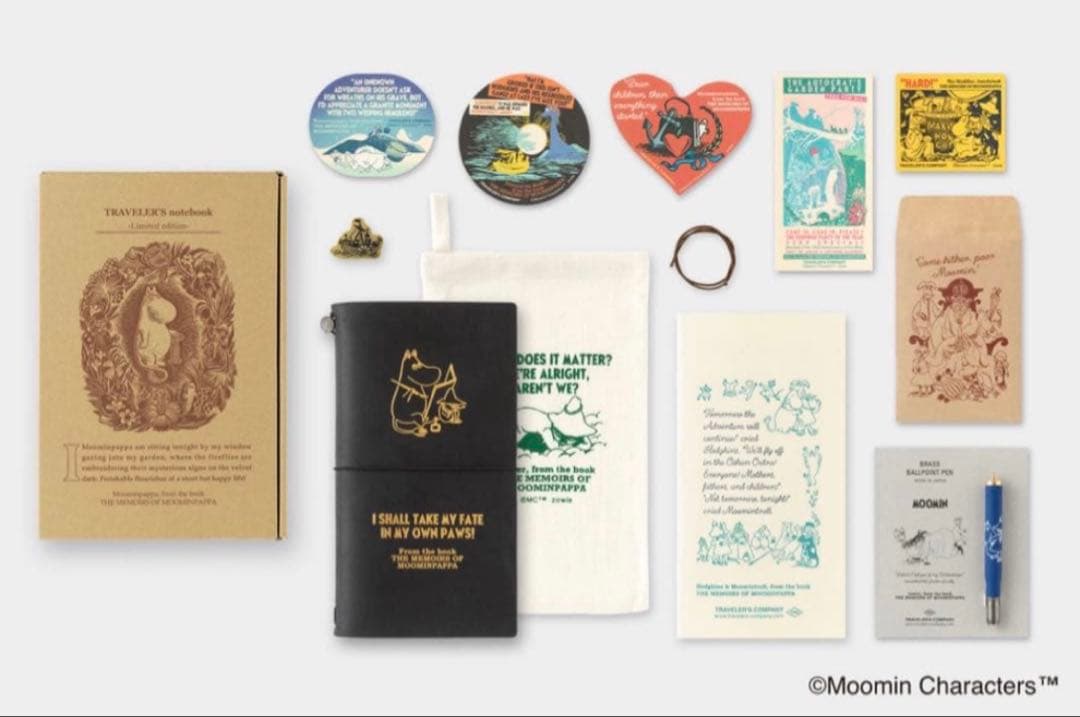 【新品未開封】MOOMINトラベラーズノート限定セット　ムーミンパパの思い出