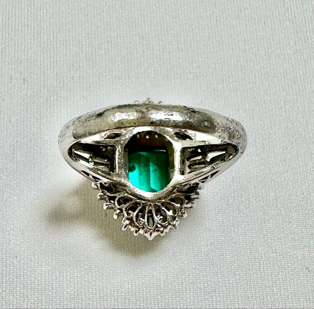 1.52ctエメラルド0.78ctダイヤプラチナリング　PT900