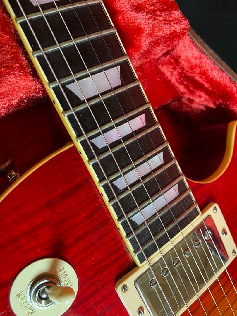 レスポールシェクタータイガーフレイムホンジュラスローズ指板1993年新品同様保管